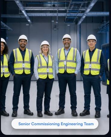 Senior Commissioning Engineering Team in data centre